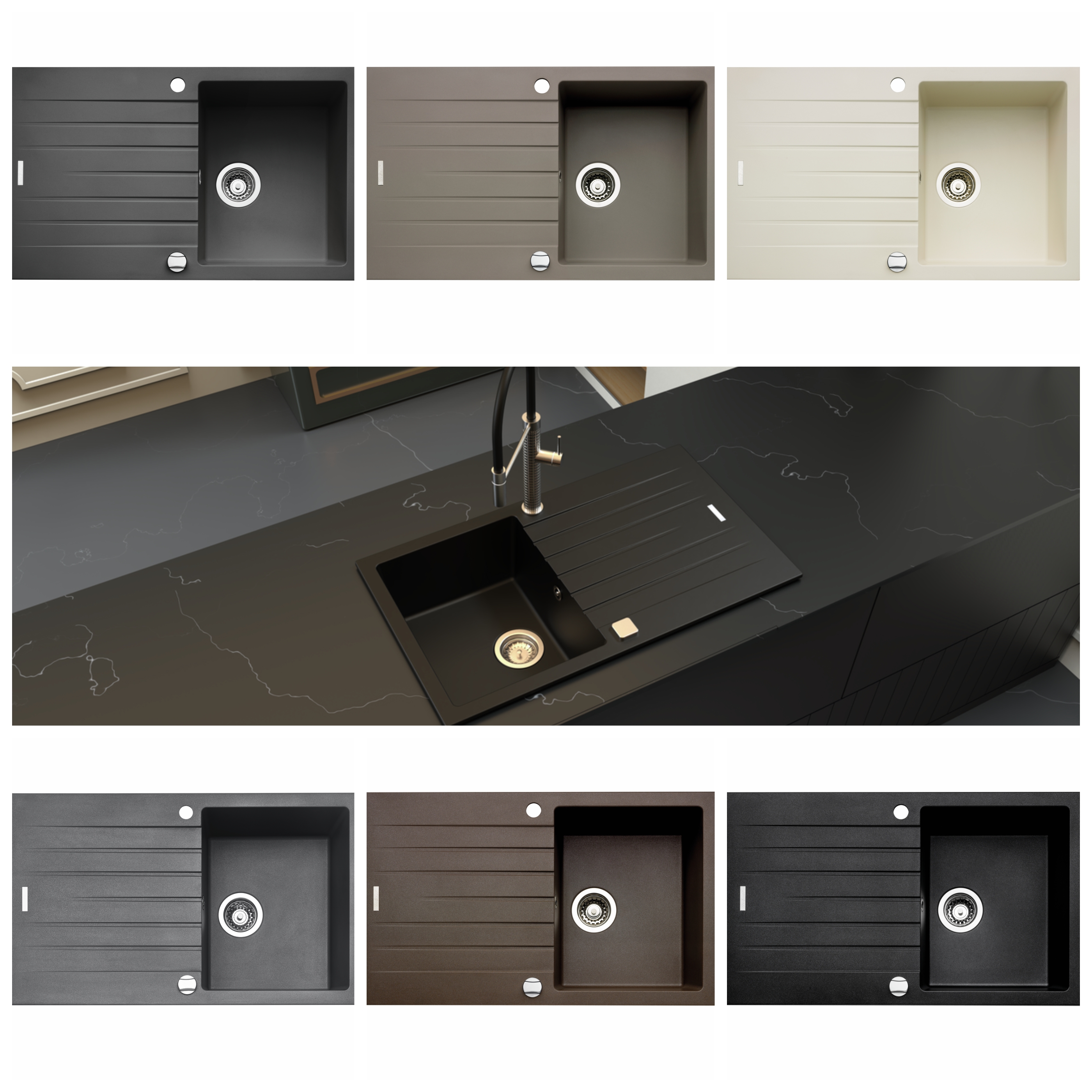 Einbauspüle Angola 100, Composite