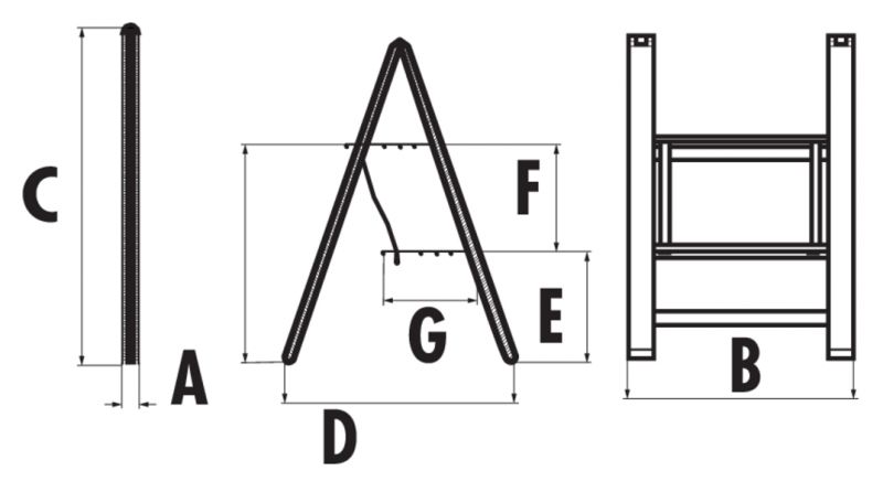 Mini-Step, Küchenleiter, Aluminium